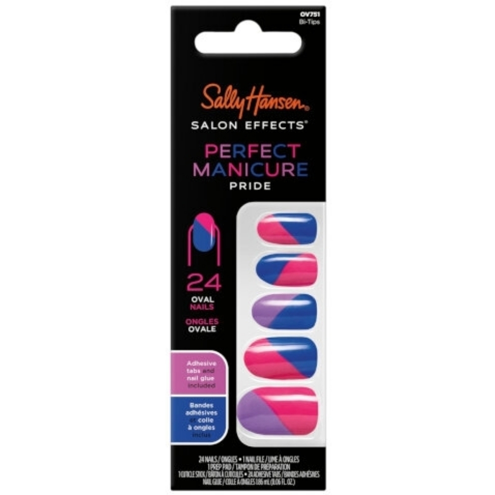 Sally Hansen Salon Effects Perfect Manicure Pride - Pink and Blue New Press Ons